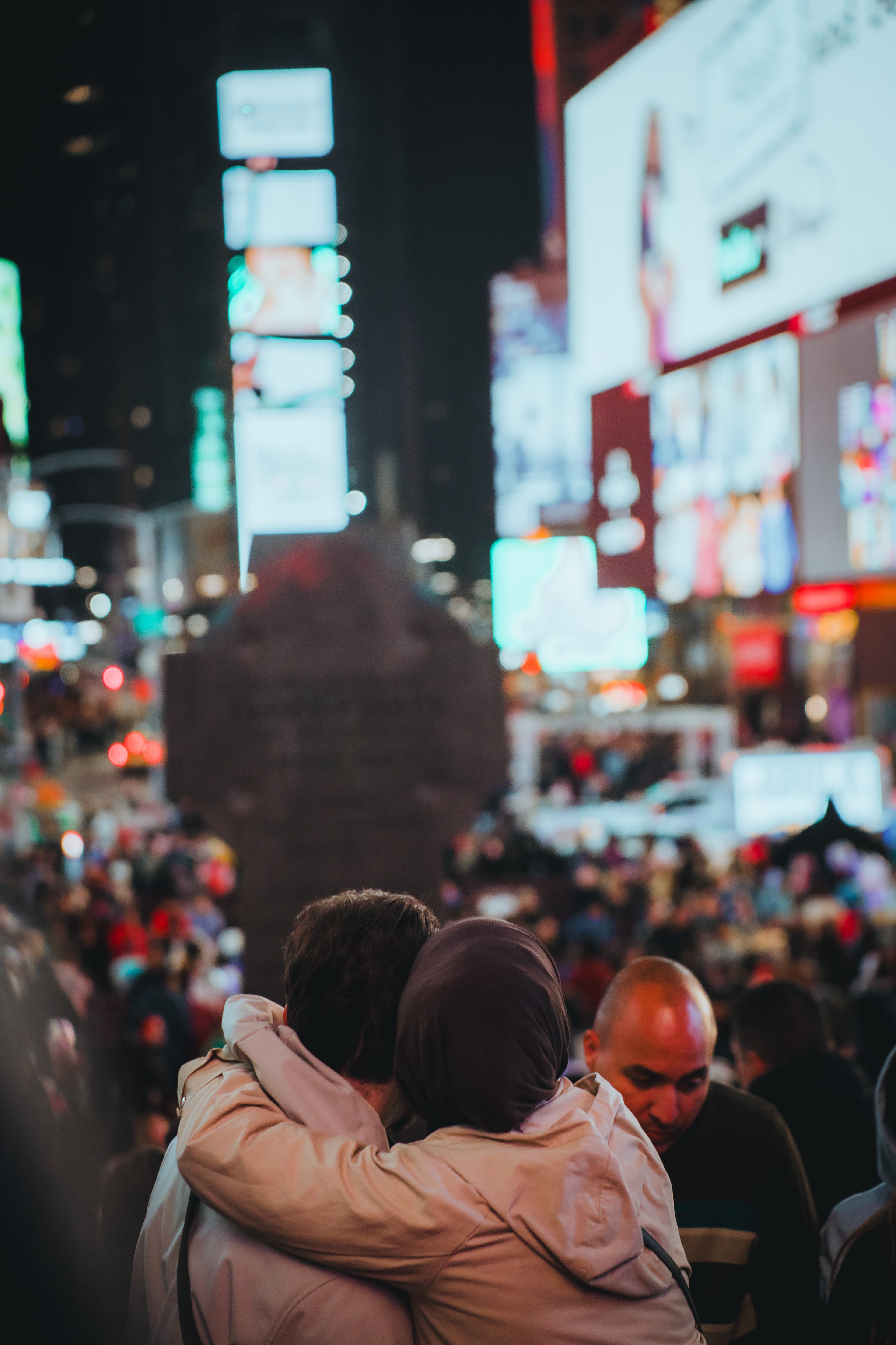 Couple at Times Square