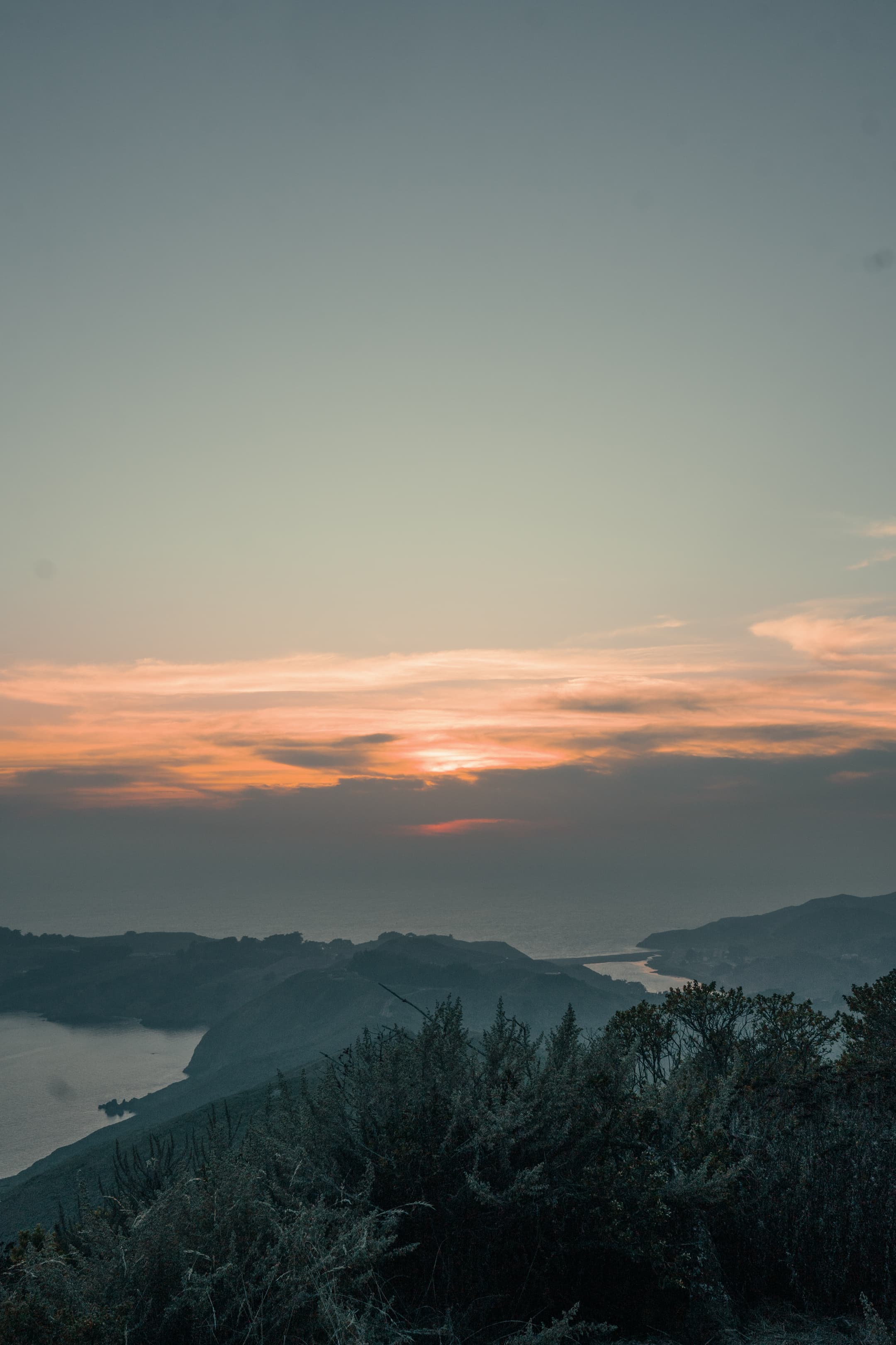 Sunset over the hills