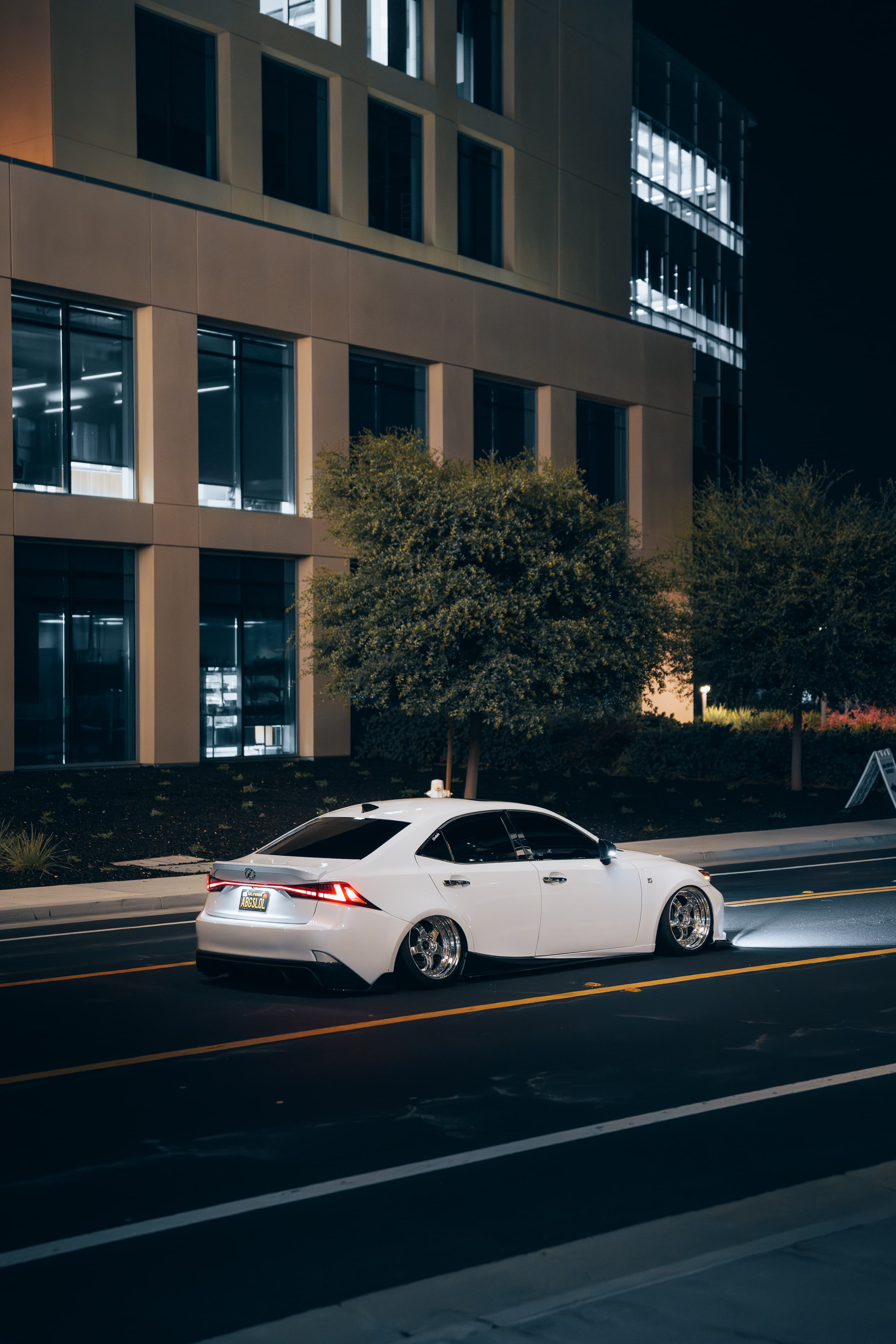 Lexus IS at night